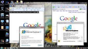 Internet Explorer 8 e Internet Explorer 6, side by Side over windows 7